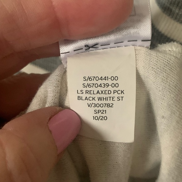 Gap XXL striped long sleeve top with pocket - Picture 5 of 6